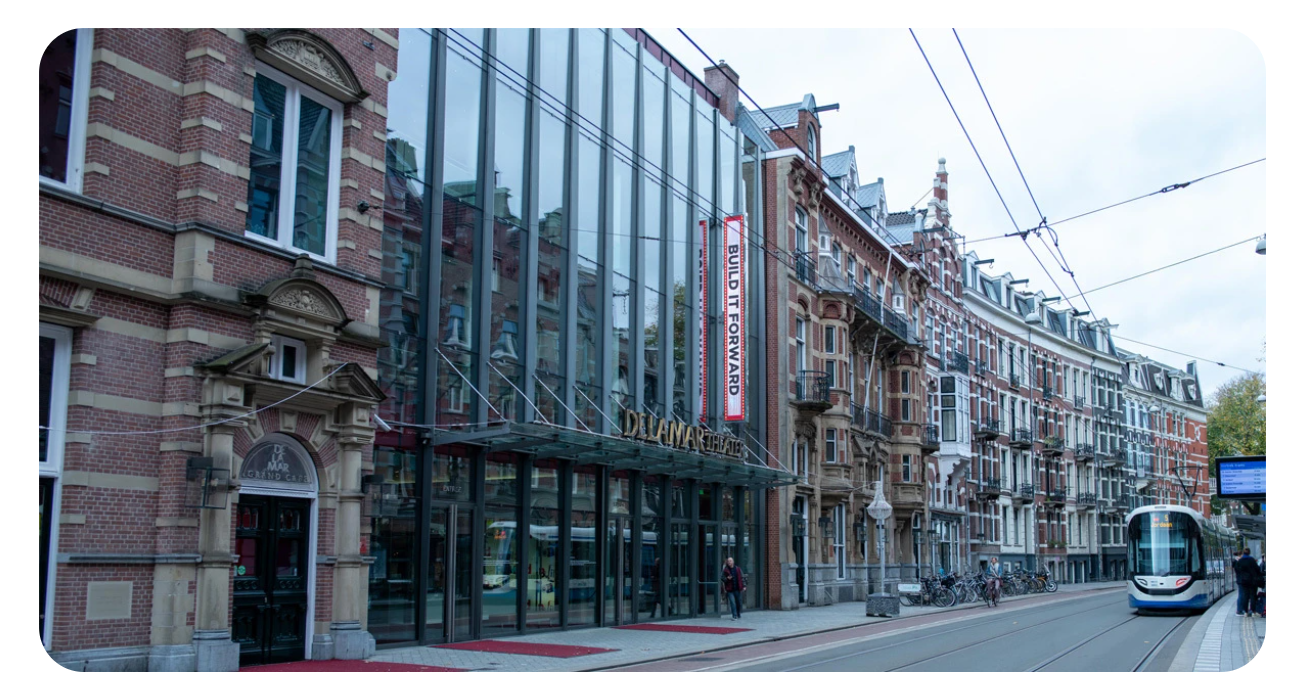 DeLaMar Theater Amsterdam campaign: Build It Forward.